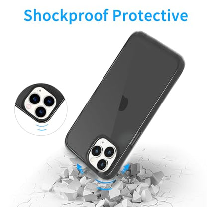 JJGoo Compatible with iPhone 15 Pro Case Clear, Soft Clear Fiexible TPU Phone Cases, Shockproof Transparent Bumper Cover Slim Thin Phone Case, Translucent Black - color: Black