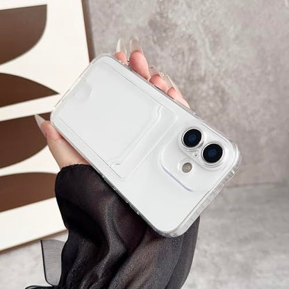 Lunivop Compatible with iPhone 17 Case Clear Wallet Card Holder TPU Slim Soft Shockproof Anti-Yellowing Anti-Scratch Transparent Phone Case (for 17 6.3 '' Clear) - size: for iPhone 17