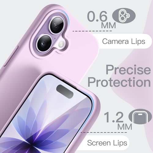 JETech Silicone Case for iPhone 17, Purple | Silky Soft Touch, Shockproof Protection, Scratch Resistant, Microfiber Lining - color: Purple, size: iPhone 17