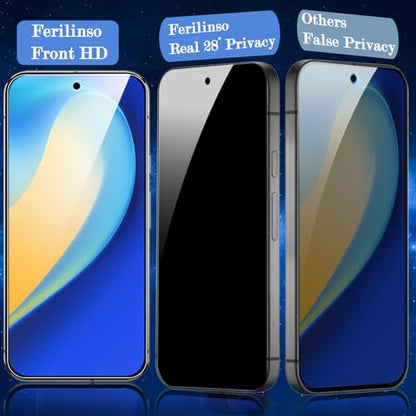 Ferilinso Privacy Screen Protector for Google Pixel 10, Tempered Glass - size: Google Pixel 10 6.3 inch
