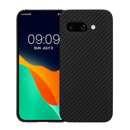 kalibri Aramid Fiber Case Compatible with Google Pixel 9a - Case Super Slim Strong Protective Phone Cover - Black Matte - size: Pixel 9a