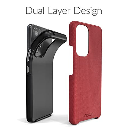 Crave for Samsung Galaxy A53 Case, Shockproof Protection Dual Layer Case for Galaxy A53 5G (6.5 inch) - Red - color: Red