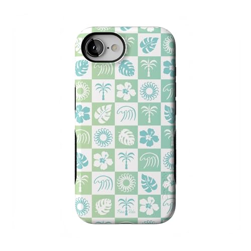 Casely iPhone 16e Case | Pura Vida | Coastal Checkers | Bold Protective Design | Compatible with MagSafe - color: Pura Vida | Coastal Checkers