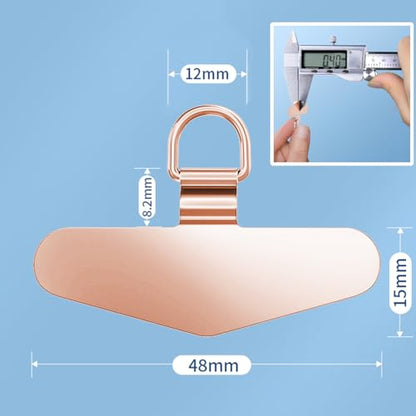 TENOC Metal Phone Tether Tab, 2Pcs, Rose Gold - color: Rose Gold