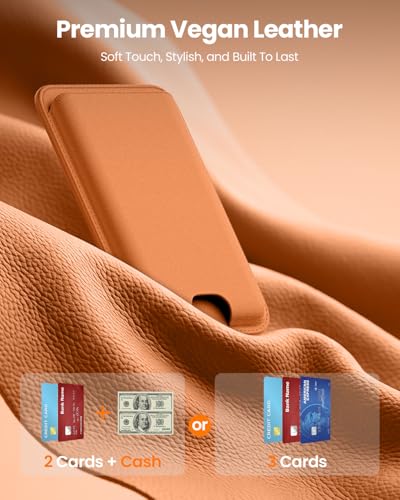 FlyReal for MagSafe Wallet, with Anti-Loss Lanyard, Orange - color: Orange
