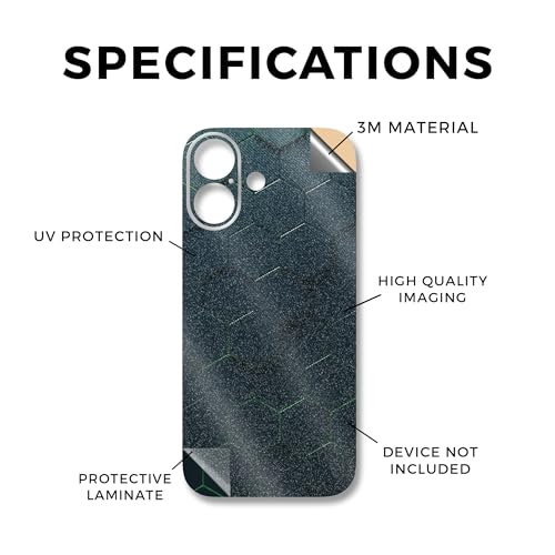 Glossy Glitter Phone Skin Compatible with Apple iPhone 17 - Acid Hex - Premium 3M Vinyl Protective Wrap Decal Cover - Easy to Apply | Crafted in The USA by MightySkins - color: Acid Hex, size: iPhone 17 (Full Wrap), style: Glossy Glitter Finish