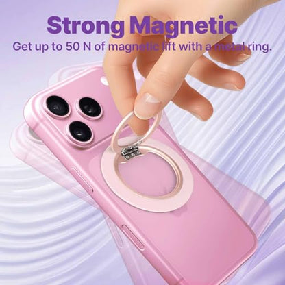 Jsoerpay Ultra-Thin Magnetic Phone Grip for MagSafe, Pink - color: Pink
