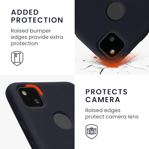 kwmobile Case Compatible with Google Pixel 4a Case - Slim Protective TPU Silicone Phone Cover - Deep Ocean - color: Deep Ocean