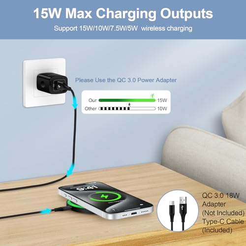 Fast Wireless Phone Charger for Motorola Razr 2024/Edge 2024/G Power 2025/