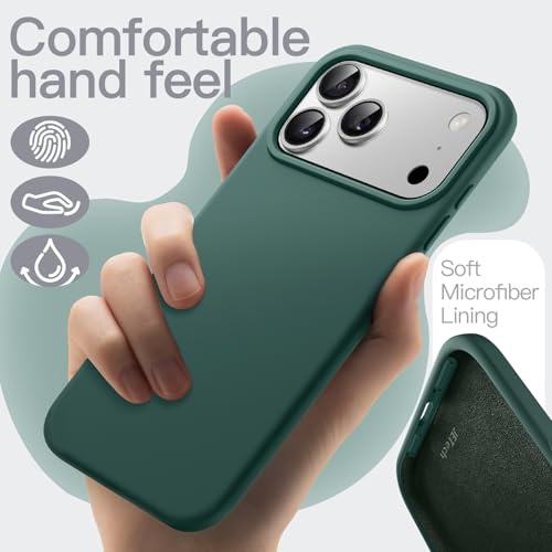 JETech Silicone Case for iPhone 17 Pro Max, Midnight Green - color: Midnight Green, size: iPhone 17 Pro Max