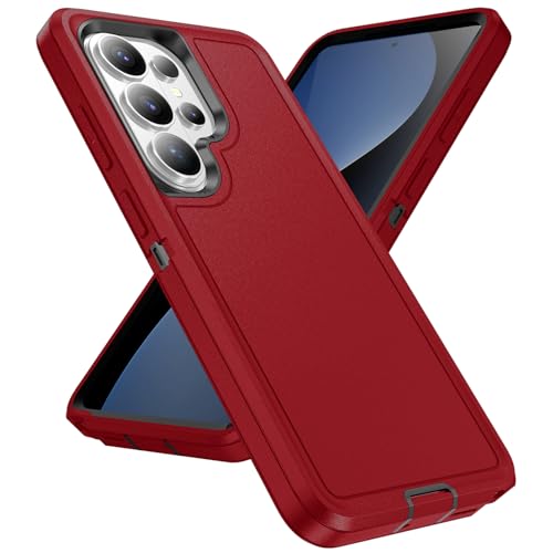 Shockproof Case for Samsung Galaxy S26 Ultra 6.9 inch,Heavy Duty Rugged Military Grade Protection,Hard Sturdy Phone Cover for Samsung S26 Ultra,Black Red - color: Black Red