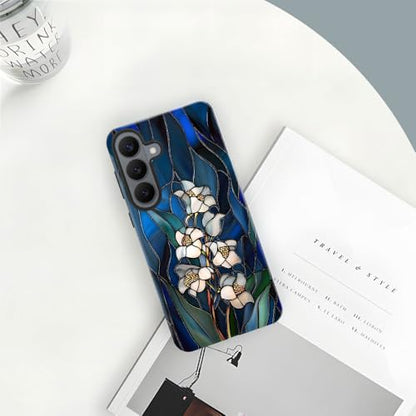 Case for Samsung Galaxy S26 Plus,Camera Protection Soft Glossy Phone Case - Lily Wild Flower Stained Glass - color: Lily Wild Flower Stained Glass, size: Samsung Galaxy S26 Plus