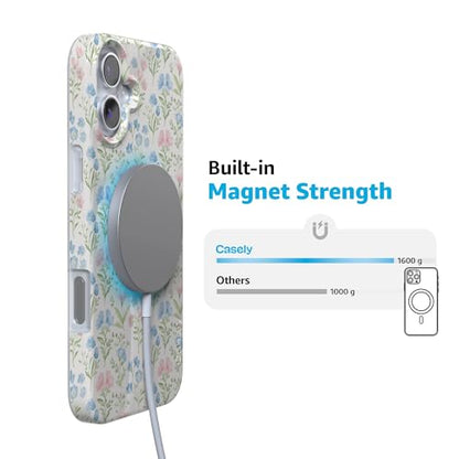 Casely iPhone 16 Case | Pastel Garden | Sunday Best | Compatible with MagSafe | Classic Ultra Slim Design - color: Sunday Best | Pastel Garden, size: Iphone 16