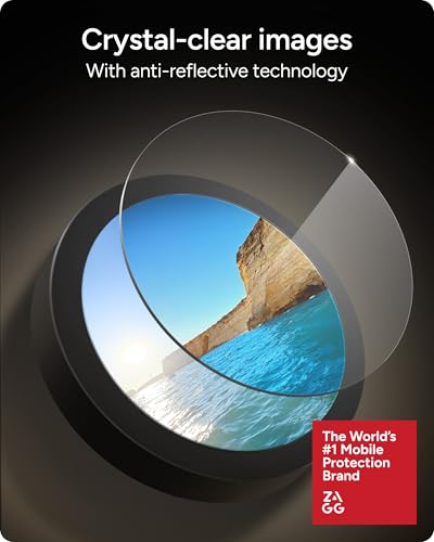 ZAGG Glass Elite Anti-Reflective Samsung Galaxy Z Fold7 Camera Lens Protector – Anti-Glare Technology, Maximum Impact & Scratch Resistance, InvisibleShield, Smudge-Free Surface, Recycled Materials - color: Black, size: Samsung Galaxy Z Fold7