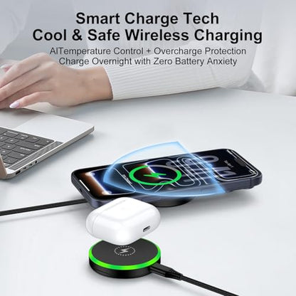 25W Magnetic Wireless Charger Pad for Samsung S26 Ultra S26+ S26 S25 Ultra - color: Black-2