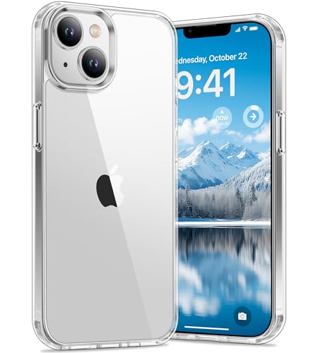 Vakoo Case for iPhone 13 Mini | Clear Anti-Yellowing, Hard Back, Military-Grade Drop Protection, Supports Wireless Charging - Transparent - color: Transparent, size: iPhone 13 Mini