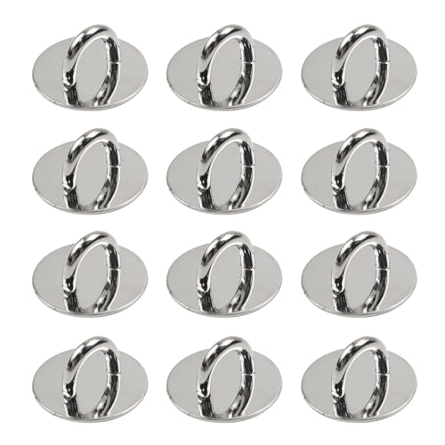 Phone Charm Hook Adhesive Phone Finger Grip Hook, Round - style: Round, Silver