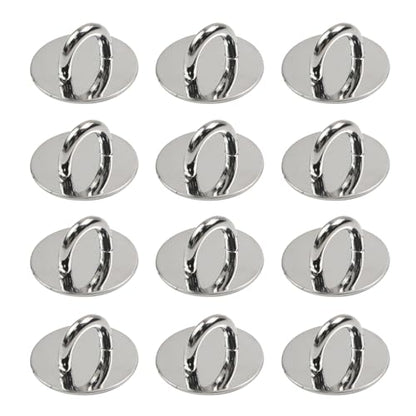 Phone Charm Hook Adhesive Phone Finger Grip Hook, Round - style: Round, Silver