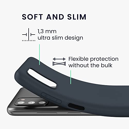 kwmobile Case Compatible with Samsung Galaxy A03s Case - Soft Slim Protective TPU Silicone Cover - Blueberry - color: blueberry