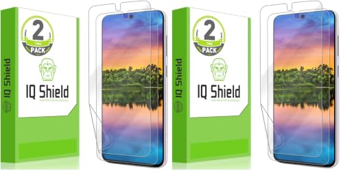 IQShield 4 Pack Screen Protector for Samsung Galaxy S23 Plus 5G/ Galaxy S23+ (6.6 Inch, 2023 Release) Works with Fingerprint Scanner Anti-Bubble Clear TPU Film - size: 6.6 Inch (Pack of 2)