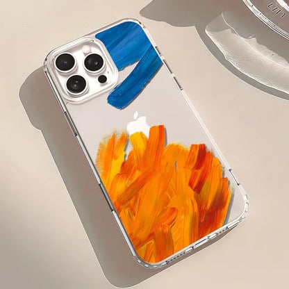 IAIYOXI Clear Case for iPhone 16, [Crystal Clear Military-Grade Drop Protection], Non-Yellowing, Slim Lightweight Transparent TPU Bumper Phone Case Cover Design - Oil Ink - color: Oil Painting Ink, size: iPhone 16