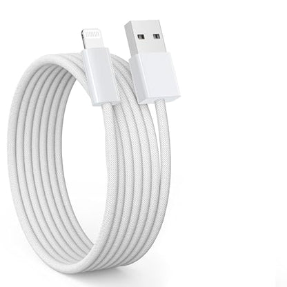 USB-A to Lightning Cable 6.6FT Fast Woven Charging Cord for Apple iPhone 14/13/12/11 XR XS X 8 7 6, iPad 9/8/7/6th, Carplay Charger Cord - size: 6.6ft