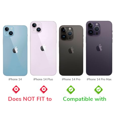 IPG ProLENS Clear Camera Lens Protector for iPhone 14 Pro / Pro Max, Alumina Silicate Tempered Class , HD Clarity, Scratch-Resistant, Individual Camera Lens Cover with Transparent Ring for iph14Pro/MaxCLEAR