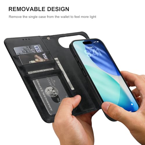 Bocasal for MagSafe Wallet Case Card Holder for iPhone 17 Air, Black - color: Black for MagSafe