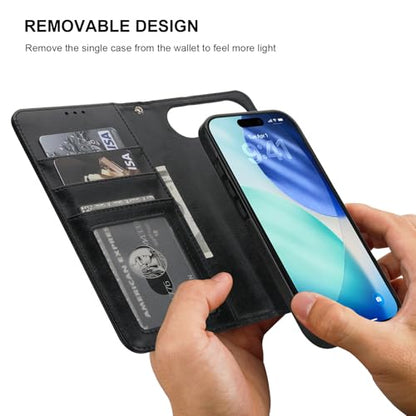 Bocasal for MagSafe Wallet Case Card Holder for iPhone 17 Air, Black - color: Black for MagSafe