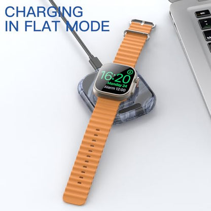 for Apple Watch Charger Stand, Magnetic Fast Charging Dock Portable Design - color: Marble Black
