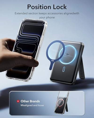 ESR for MagSafe Sticker, MagSafe Ring for iPhone 18 Pro Max/17-12 - color: Dark Blue
