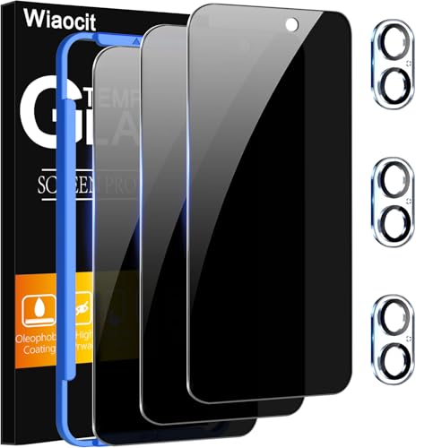 Wiaocit Tempered Glass Privacy Screen Protector for iPhone 16 - size: iPhone 16-6.1 Inch