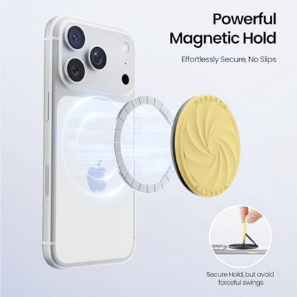 ORNARTO Vortuxe for MagSafe Phone Grip with Kickstand, Yellow - color: Buttercream Yellow