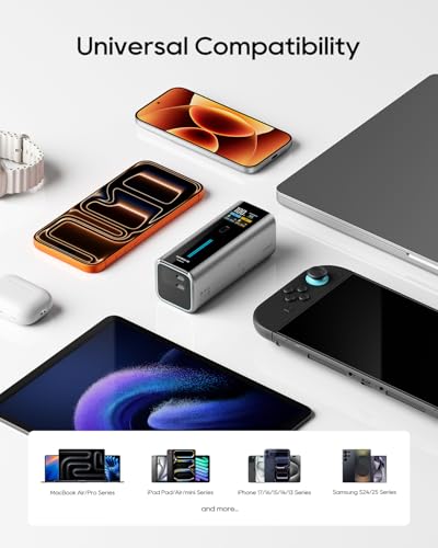 CUKTECH 65W Power Bank, 2-in-1 9000mAh Battery Pack with Built-in Wall Plug - color: 10 Fusion