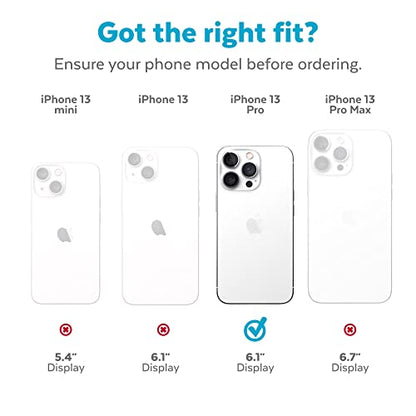 Speck iPhone 13 Pro Case - Drop Protection & Scratch Resistant with Dual Layer Protection & Slim Design Case for iPhone 13 Pro, CandyShell Pro, Black/Slate Grey - color: Black/Slate Grey