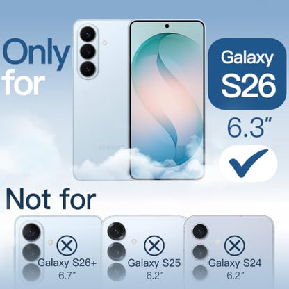 JETech Magnetic Case for Galaxy S26, Compatible with MagSafe, Sky Blue | Full Camera Lens Protection, Shockproof Protective Phone Cover, Scratch Resistant Clear Back - color: Sky Blue, size: Galaxy S26