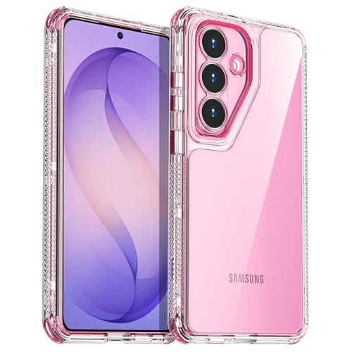 AICase for Samsung Galaxy S26 Case Clear,Heavy Duty Durable 3-Layer Crystal Transparent [Not Yellowing][Military Grade Drop Protection] Shockproof/DropProof Protective for S26 Plus 6.3" 2025_3 - color: Red, size: Samsung Galaxy S26