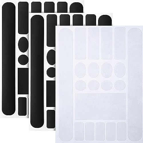 Outus 3 Pieces Bicycle Chainstay Protector - color: 1 Clear + 2 Black