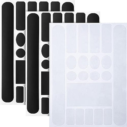 Outus 3 Pieces Bicycle Chainstay Protector - color: 1 Clear + 2 Black