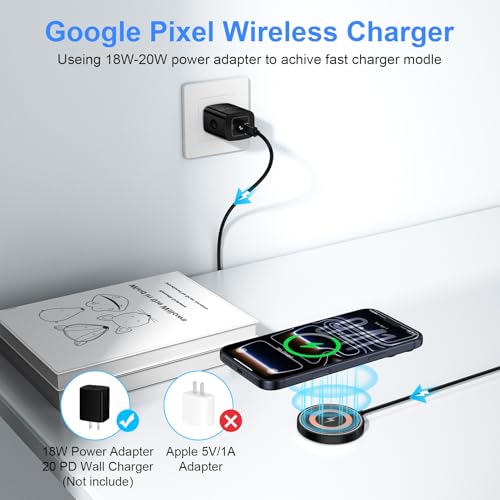 Magnetic Wireless Charger for Google Pixel 11/11 Pro XL/10 Pro Fold - color: Black