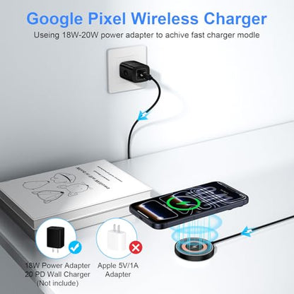 Magnetic Wireless Charger for Google Pixel 11/11 Pro XL/10 Pro Fold - color: Black