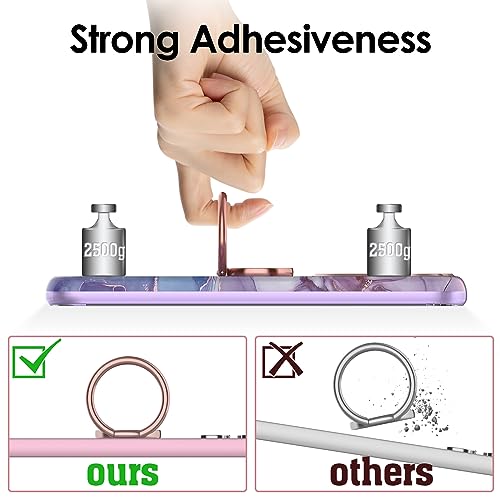 Phone Ring Grip Holder, 360° Rotation Cell Phone Grip Stand, Finger Ring Stand, Metal Finger Ring Grip Kickstand Compatible with iPhone 17 Pro Max 16 15 14 13 12 Magsafe Accessories, Violet - color: Violet