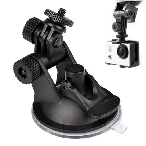2 Pack Dash Cam Suction Cup Mount with 1/4 Screw Thread Windshield Camera Holder Stand for Car Dashcam GPS Driving DVR Action Camcorder Phone Bracket Video Recorder