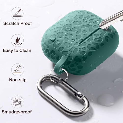 Leopard Engraved for AirPods 5 (2026) and AirPods 4 Case Cover (2024) - color: Green, size: Airpods 5 & 4 Case