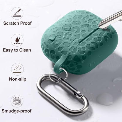 Leopard Engraved for AirPods 5 (2026) and AirPods 4 Case Cover (2024) - color: Green, size: Airpods 5 & 4 Case