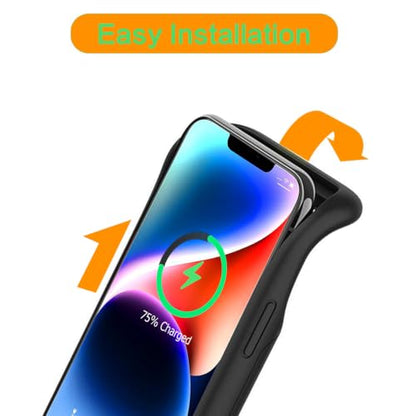 Battery Case for iPhone 14, Enhanced 7000mAh Ultra Thin Portable Protective Smart Charging Case Support Carplay Compatible with iPhone 14 (6.1 inch) Rechargeable Extended Battery Charger Case (Black) - size: iPhone 14