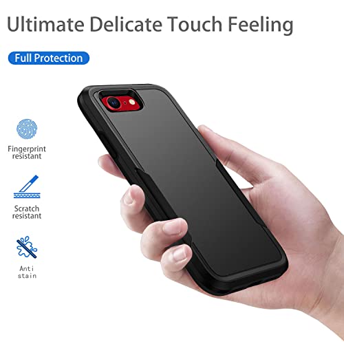 iPhone SE 2020/2022 Case, Heavy Duty Shockproof Protection, 4.7-inch Wireless Charging Compatible - Black - color: Black, size: for iPhone SE