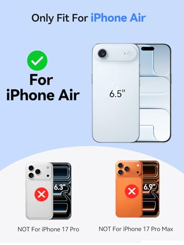 NEWDERY 9300mAh Battery Case for iPhone Air Fast Wireless Charging Case | Portable Protective Wireless,Support Carplay,6.5inch Rechargeable Battery Charger Cover,USB-C Port,Black - size: iPhone 17 Air-9300mAh