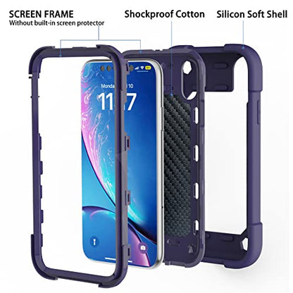 MARKILL Compatible with iPhone XR Case 6.1 Inch with Ring Stand, Heavy-Duty Military Grade Shockproof Phone Cover for iPhone XR 6.1. - color: Deep Purple, size: iPhone XR 6.1"