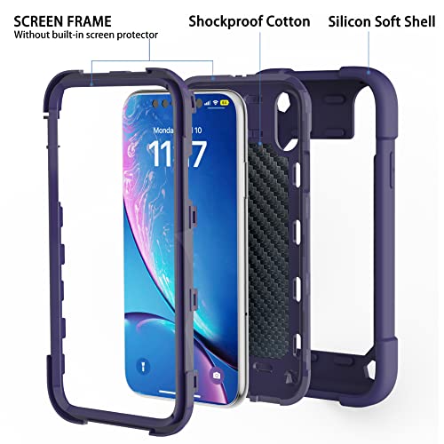 MARKILL Compatible with iPhone Xs Max Case 6.5 Inch with Ring Stand, Heavy-Duty Military Grade Shockproof Phone Cover with for iPhone Xs Max. - color: Deep Purple, size: iPhone XS Max 6.5"